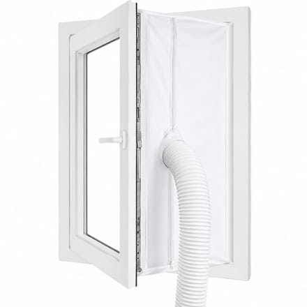 VHV - Airco Raamafdichting 400 cm - Raamkit voor Mobiele Airco - Polyester Wit - Voor Raam