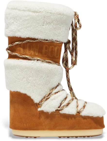 MOON BOOT Icon High Shearling Boots Dames - Camel - Maat 39/41