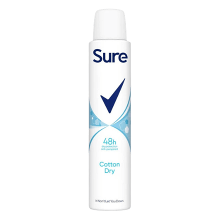 Sure Cotton Dry Anti-Transpirant Deodorantspray - 200 ml