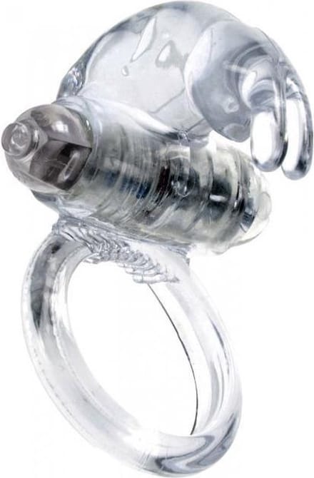 Penis Ring - CockRing - Met Rabbit voor Clitoris Simulatie - Vibratie -  Clear