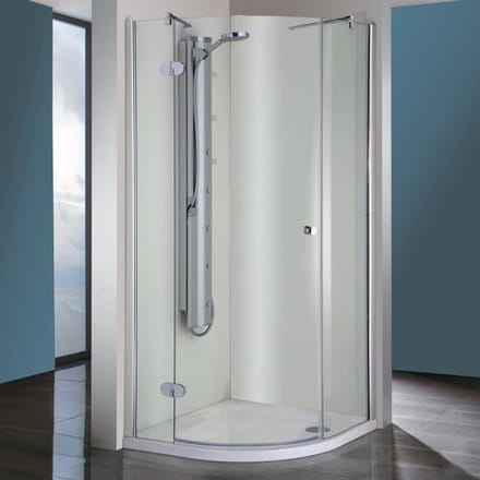 Steinkamp Living round shower 3-piece 90 x 100 cm radius 55 cm stop left incl. easypearl HSTR3020L