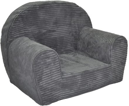 Kinderfauteuil LINCOLN - lichtgrijs - corduroy - Wasbare Hoes