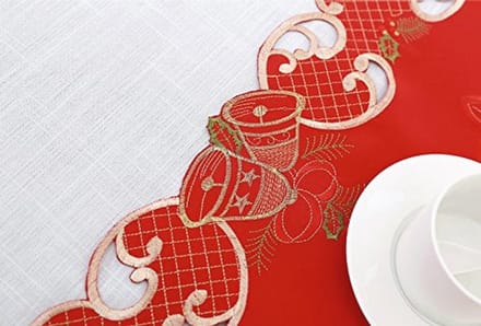 Geborduurde Kerst Tafelloper - 15" x 60" voor Vakantie Decoratie