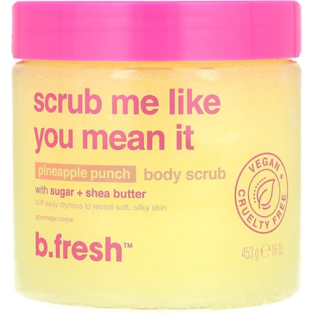 B.Fresh, Body Scrub Met Suiker En Shea Boter, Ananas Punch, 453G (16oz) beige