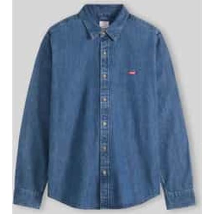regular fit jeanshemd van puur katoen