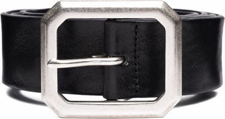 REPLAY Leren Riem Classic Belt W75 Black Zwart