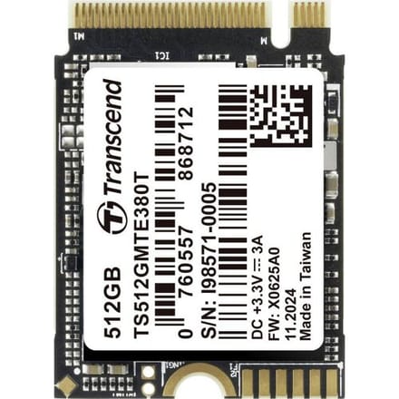 Transcend 1 TB NVMe/PCIe M.2 SSD harde schijf M.2 PCIe NVMe TS1TMTE380T