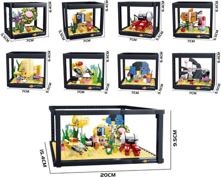Bouwstenen set - aquarium - 8 in 1 - 729 stuks