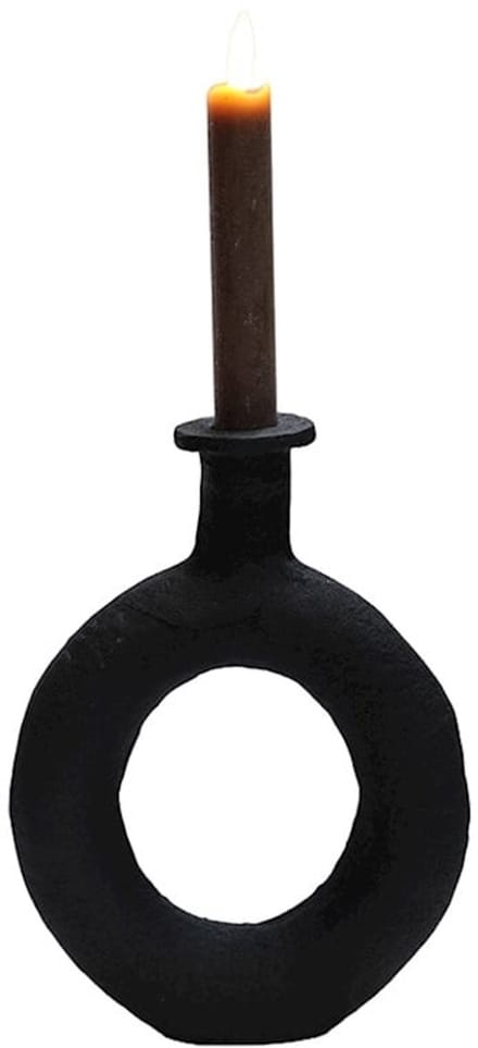 Kandelaar Rocha | Small | Zwart | L16 x B4 x H21 cm