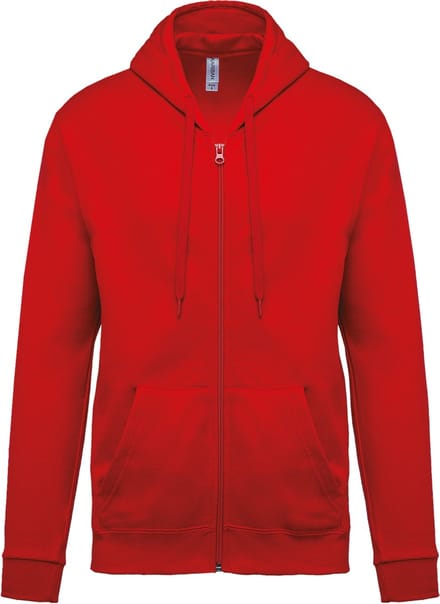 Kariban Sweater met rits en capuchon K479 - Red - S