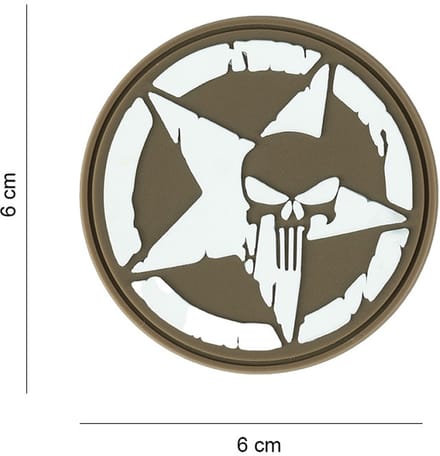 Embleem 3D PVC Punisher allied star coyote #17079