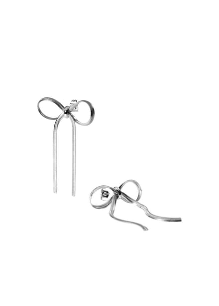 PURELEI Bow Ohrringe Silver Taglia: OS | Orecchini Outlet | Donna | Grigio