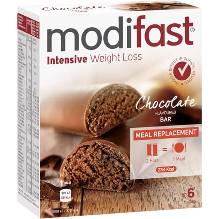 Modifast® Snack&Meal Lunch Reep Chocolade 6x31