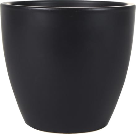 Ter Steege Bloempot - zwart - glans - Scandinavisch - 24 x 22 cm - plantenpot