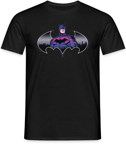 Batman Cool Ontwerp Met Logo En Roze Kostuum T-Shirt Heren