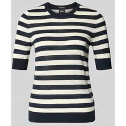 shaped fit gebreide pullover van zuivere scheerwol model 'Farbella'