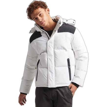 Superdry - Box gewatteerde pufferjas met capuchon - Heren - Gewatteerde jassen