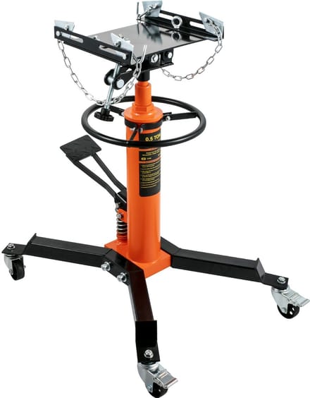Hydraulische transmissiekrik, capaciteit 1100 lbs, 2-traps verticale heffing
