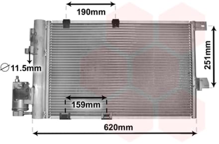Van Wezel - LUCHTCONDENSATOR VOOR OPEL ASTRA G 1998-2004 09118897
