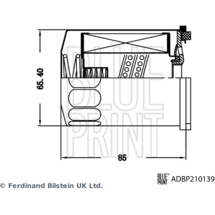 Oliefilter, versnellingsbak BLUE PRINT ADBP210139