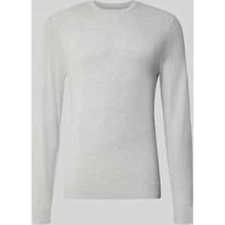 Gebreide pullover met geribde ronde hals