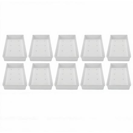 10 stuks bloemschuimschalen voor bloemstukken Rechthoekige houder Plastic moddervestigingsplaten Schalen voor centerpiece white