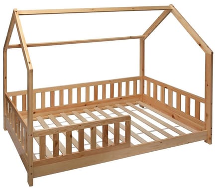 Atmosphera Bosco Cabin Bed - Steigerhout, Touw Beige, 90 x 190 cm