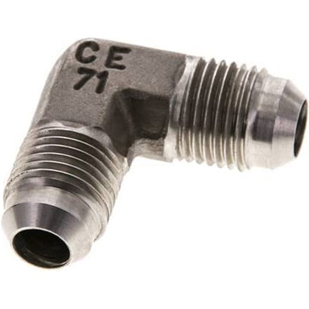 90Graden JIC Hoekfitting UNF 9/16''-18 Mannelijk RVS 350Bar (4917.5Psi)