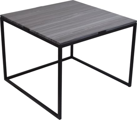 LOFT42 Marble L Bijzettafel Vierkant Zwart - Metaal - Marmer - 43x55x55