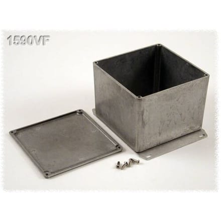 Hammond Electronics 1590VFBK Universele behuizing 119.5 x 119.5 x 94 Aluminium Zwart 1 stuk(s)