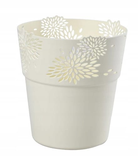Galicja Aster Serie - Kanten Bloempot - 13 cm - Kleur: Crème