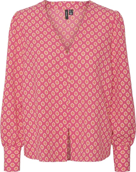 Vero Moda Blouse Vmimoa L/s Shirt Wvn Btq 10306735 Raspberry Dames Maat - S