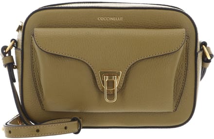 COCCINELLE Leren schoudertas Beat Soft Camera Bag Seagrass kaki