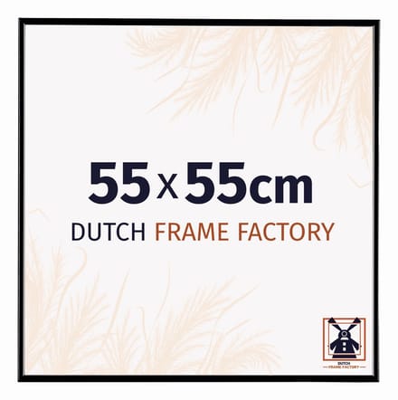 Fotolijst 55x55 cm - Kunststof - Zwart Hoogglans - Easy