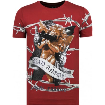 Bad Angel - Funny T shirt Heren - 6318B - Bordeaux