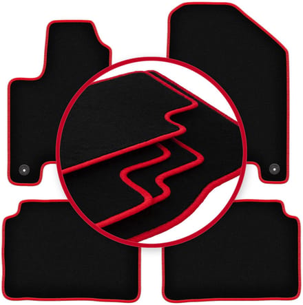 CARLUX-RED automatten voor: Kia Soul EV hatchback (2013-2019)