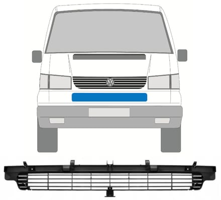 Onderste grill voor Volkswagen Transporter T4 1996-2003