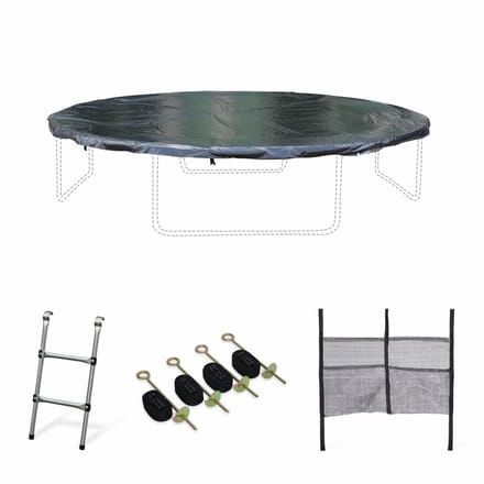 sweeek - Accessoireset voor trampoline met een diameter van 250 tot 490 cm