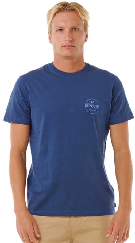 Rip Curl Staple T-shirt Met Korte Mouwen Blauw S Man