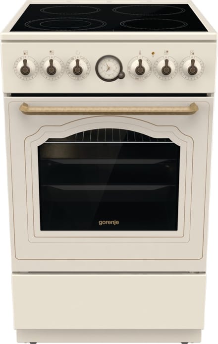 Gorenje | GECS5B70CL | keramisch fornuis | Beige | Retro