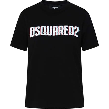 Dsquared2 T-shirt Met Logo-opdruk En Ronde Hals, Zwart