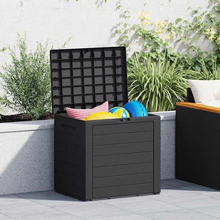 vidaXL - Tuinbox - 58,5x46x55 - cm - polypropeen - antracietkleurig