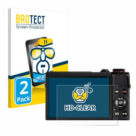 BROTECT - Screenprotector voor Canon PowerShot G7 X Mark III - Folie Beschermfolie transparant 2 Stuks