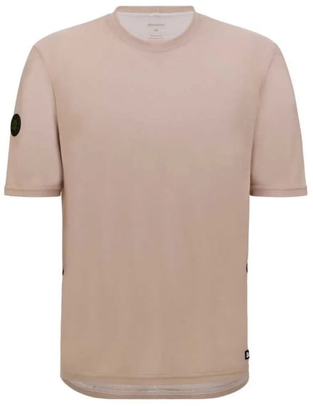 Santini Delta Line Tech T-shirt Met Korte Mouwen Beige XL Man