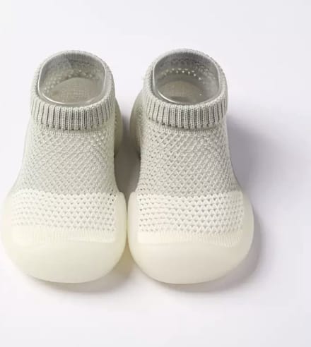Waterschoentjes - Zwemschoentjes - Strandschoentjes van Baby-Slofje, Grijs-wit maat 24/25