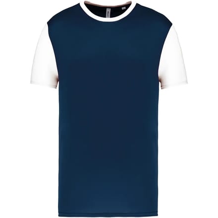 Tweekleurig herenshirt jersey met korte mouwen 'Proact' Navy/White - M