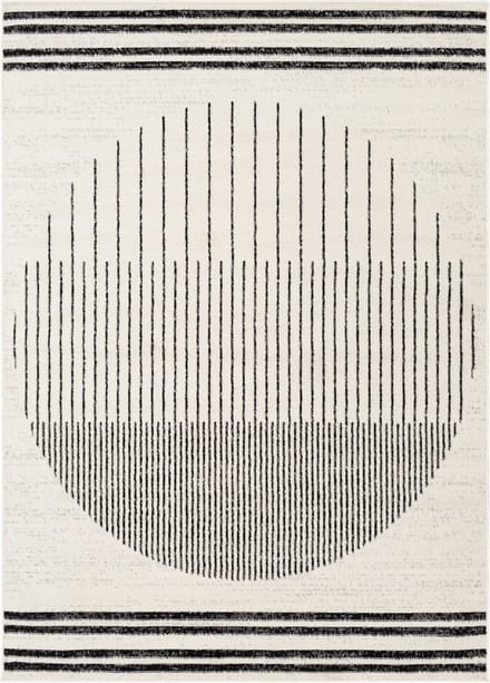 SURYA - ENSO Modern Scandinavisch Wit/Zwart Tapijt