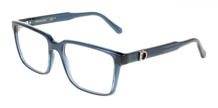 Ferragamo SF3028E Transparent light blue 55/17/145 MAN Brilmonturen