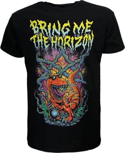 Bring Me The Horizon Smoking Dinosaur T-Shirt - Officiële Merchandise - S