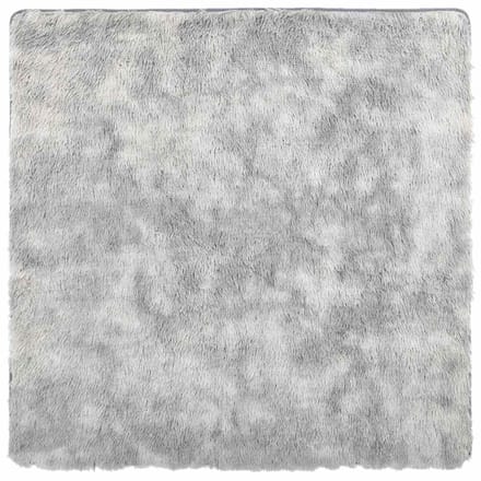 vidaXL - Hoogpolig - vloerkleed - NAVARRA - 200x200 - cm - polyester - zilvergrijs